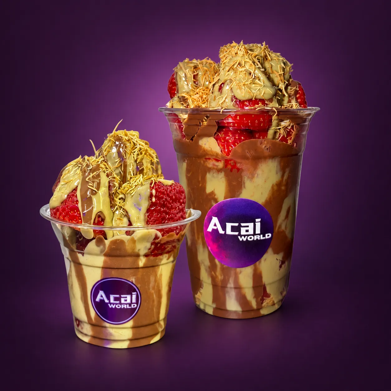 Loaded strawberries from Açaí World